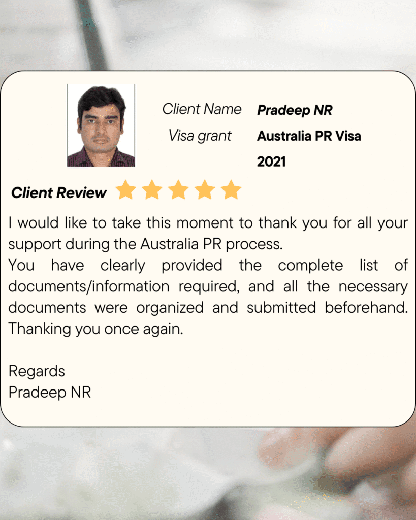 Australia PR Visa _Clients Review